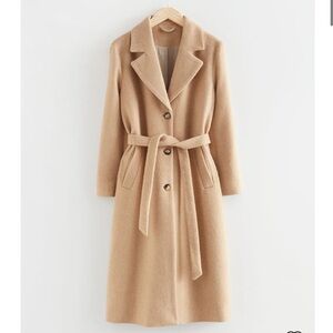& Other Stories Single-Breasted Belted Coat